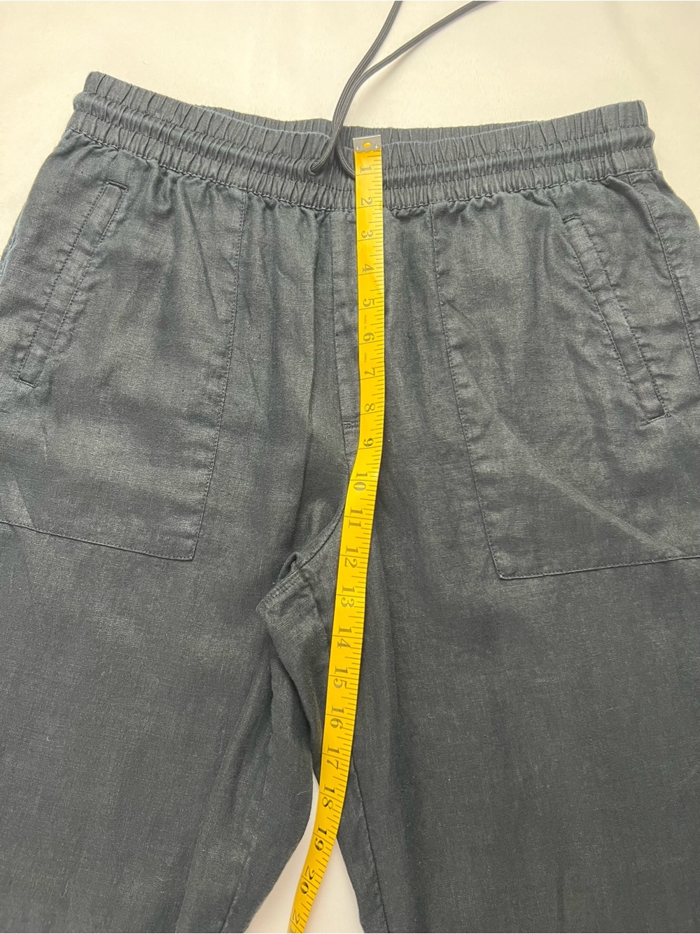 Athleta Retreat Black Linen Wide Leg Ankle Slit Vacation Resort Cruise Pant - Picture 10 of 14